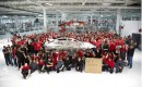 1,000th body for 2012 Tesla Model S on display at Tesla Motors factory, Fremont, CA, Oct 28, 2012
