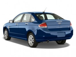 2008 Ford Focus 4-door Sedan SE Angular Rear Exterior View