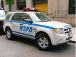 2009 Ford Escape Hybrid used by NYPD traffic unit, by Samuel Smith from NYCPDcars.50webs.com