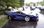 2009 Lamborghini Gallardo LP560-4 Spyder Crashes In The Wet