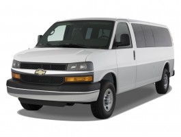 2010 Chevrolet Express Passenger RWD 3500 155" LS Angular Front Exterior View