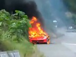 2010 Ferrari 458 Italia on fire