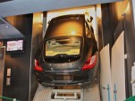 2010 Porsche Panamera in elevator in Shanghai World Financial Center
