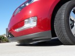 2011 Chevy Volt front air dam, after modification, on worst slope in driveway