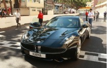 2011 Fisker Karma Prince Albert of Monaco and Henrik Fisker drive Fisker Karma on Monaco Grand Prix circuit, May 2011