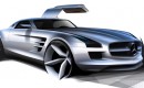 2011 Mercedes Benz SLS AMG Gullwing spy shots