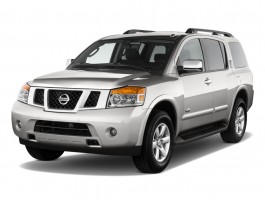 2011 Nissan Armada 2WD 4-door SV Angular Front Exterior View
