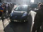 First 2011 Nissan Leaf delivered to buyer, San Francisco, Dec 2010, photo by Eugene Lee