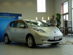 John Duncan takes delivery of one of the first 2011 Nissan LEAF EVs, near Portland OR, 12/15/2010
