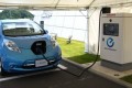 2011 Nissan Leaf at quick-charging station