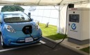 2011 Nissan Leaf at quick-charging station