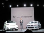2011 Scion iQ and tC at 2010 New York Auto Show, with Scion's Jack Hollis