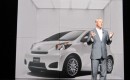 2011 Scion iQ at 2010 New York Auto Show, with Scion's Jack Hollis
