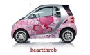 2011 Smart ForTwo with 'Heartthrob' Valentine's Day car wrap