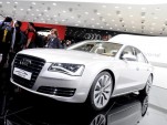 2012 Audi A8 Hybrid live in Geneva. Photos © United Pictures, Int'l.