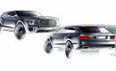 2012 Bentley EXP 9 F concept design sketches