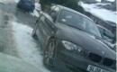 BMW 1-Series with snow chains on front wheels, Staffordshire, England, Dec 2010, photo by Andy Smith