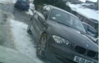 BMW Stuck In The Snow? Guess Which End Your Chains Go On...