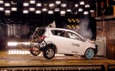 A 2012 Chevy Sonic undergoes frontal offset crash testing. Image: GM Corp.