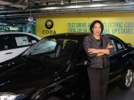 First delivery of 2012 Coda Sedan, at Coda Los Angeles, to buyer "Carmen," March 2012