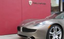 2012 Fisker Karma outside Tesla Motors dealership during test drive, Los Angeles, Feb 2012