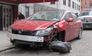 2012 Honda Civic Si sedan wrecked in New York City, April 2013