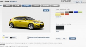 2012 Hyundai Veloster online configurator