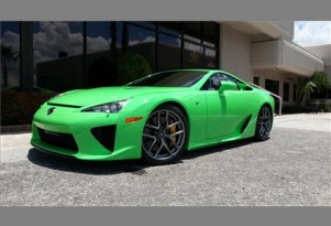 2012 Lexus LFA in Fresh Green for sale. Images via duPont Registry