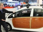 2012 Mitsubishi 'i' electric car, special surf woody edition, LA Auto Show, Nov 2011