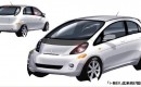 sketch of wider, U.S.-specification 2012 Mitsubishi i-MiEV