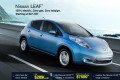 2012 Nissan Leaf electric car - net pricing shown on Nissan website