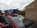 2012 Nissan Leaf with roof rack fitted
