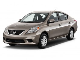 2012 Nissan Versa 4-door Sedan CVT 1.6 SV Angular Front Exterior View