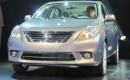 2012 Nissan Versa sedan launch, New York Auto Show, April 2011