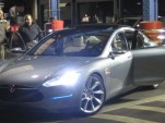 2012 Tesla Model S - waiting for our 90-second ride