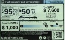 2012 Toyota Prius Plug-In Hybrid window sticker showing EPA fuel efficiency ratings