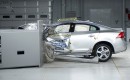 2012 Volvo S60 undergoing IIHS' new frontal crash test