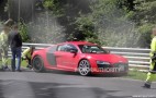 2013 Audi R8 e-tron Crashes Into Barrier At The Nürburgring