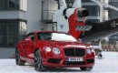 2013 Bentley Continental V8 GT flies over Munich