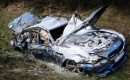 2013 BMW M5 crash on German autobahn