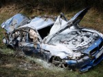 2013 BMW M5 crash on German autobahn