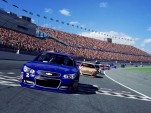 2013 Chevrolet SS and Ford Fusion NASCAR race cars on iRacing simulator