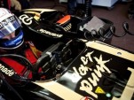 2013 Lotus F1 car with the Daft Punk logo