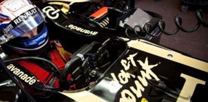 2013 Lotus F1 car with the Daft Punk logo