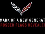 2014 Chevrolet Corvette crossed flags emblem