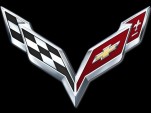 2014 Chevrolet Corvette crossed flags emblem