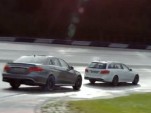 2014 Mercedes-Benz E63 AMG Sedan and Wagon at a track