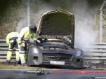 2014 Mercedes-Benz SLS AMG Black Series prototype crashes on the Nürburgring