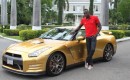 Gold Nissan GT-R for Usain Bolt