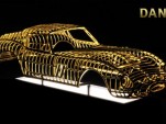 24-karat gold Ferrari 250 GTO sculpture by Dante